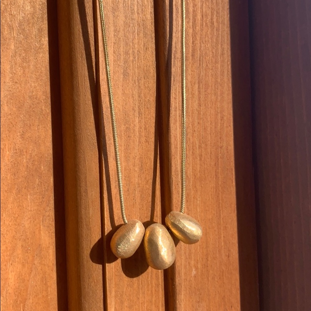 Gold sphere necklace